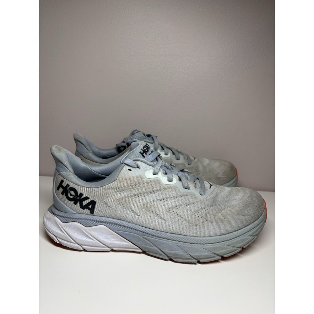 Hoka One One Arahi 6 Womens Blue White Athletic Running‎ Shoes Sneakers - Size 9